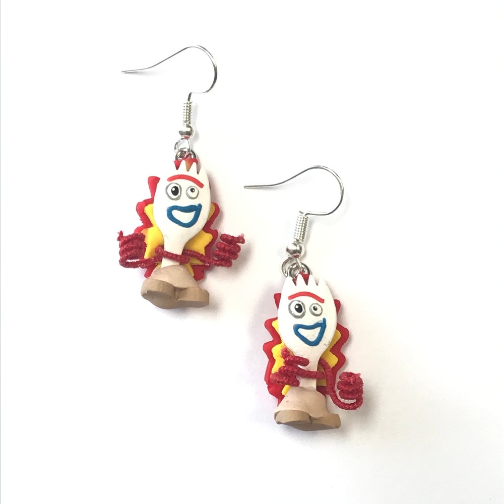Forky Polymer Clay Earrings